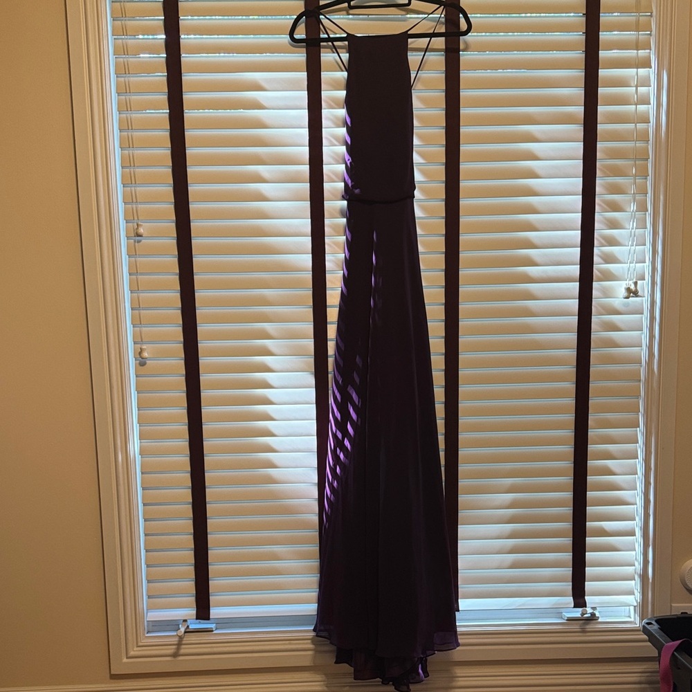 Monique Lhuillier Elegant Wine Evening Gown - Size 6